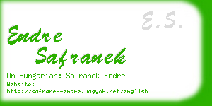 endre safranek business card